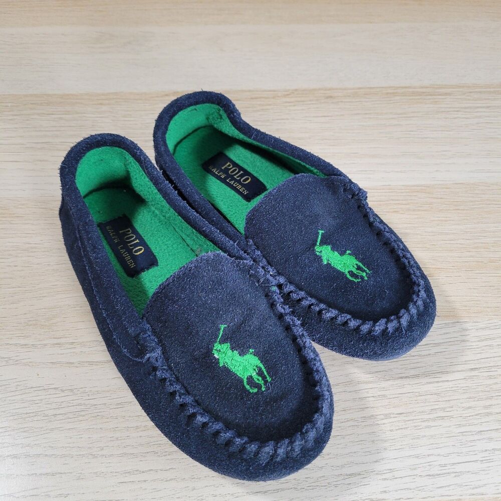 Polo Ralph Lauren Suede Size 13 Pony Moccasin Toddler Desmond Moc Logo Shoe Navy